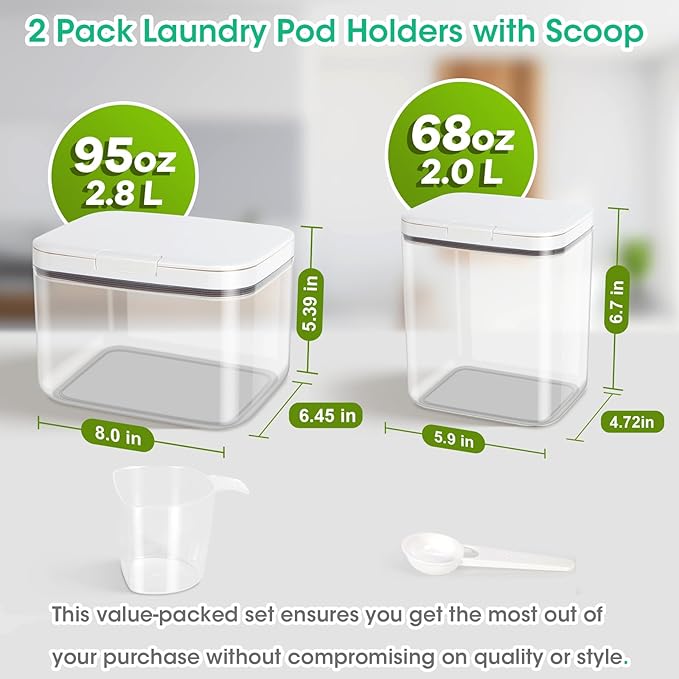 2 Pack Laundry Pods Container - Image 5