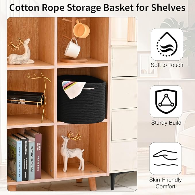Woven Cotton Rope Storage Basket - Image 5