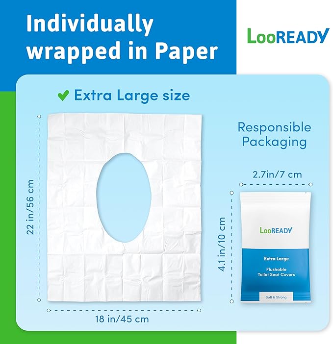 Individually Wrapped Toilet Seat Covers Disposable Flushable - Image 3