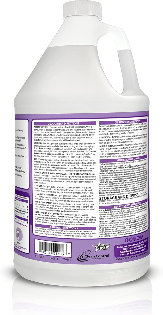 OdoBan Ready-to-Use Disinfectant and Harsh Aroma Eliminator, 14.6 Ounce - Image 7