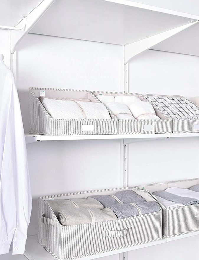 StorageWorks Closet Storage Bins, Trapezoid Organizer Box - Image 4