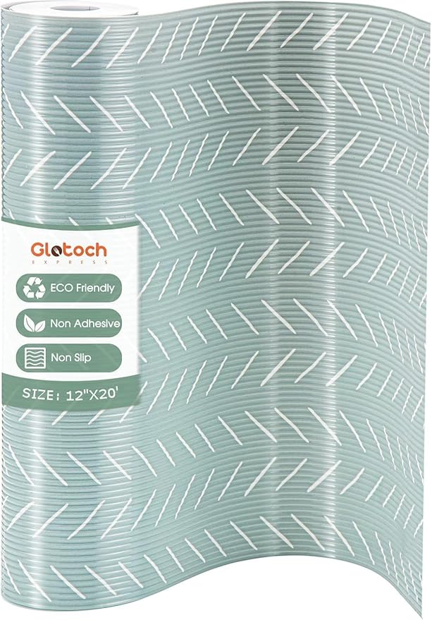 Glotoch Shelf Liners for Kitchen Cabinets, 12in x 20FT Non-Adhesive Liners for by GlotochExpress