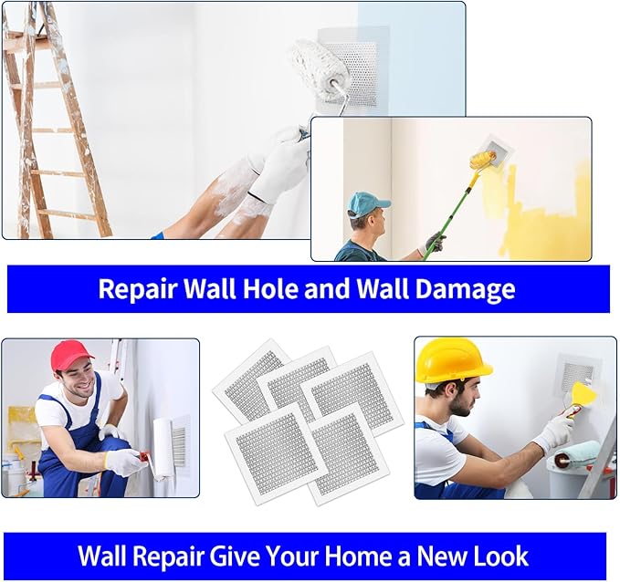5pcs Drywall Patch Kit, Self-Adhesive Fiberglass Wall Repair Patch Kit & - Image 6