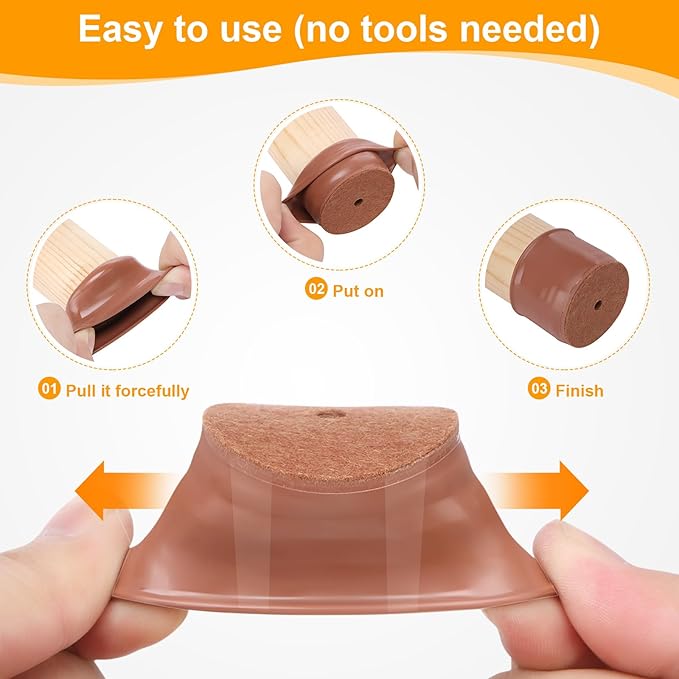 CHUNZEXI 32 Pack Chair Leg Floor Protectors - Image 5