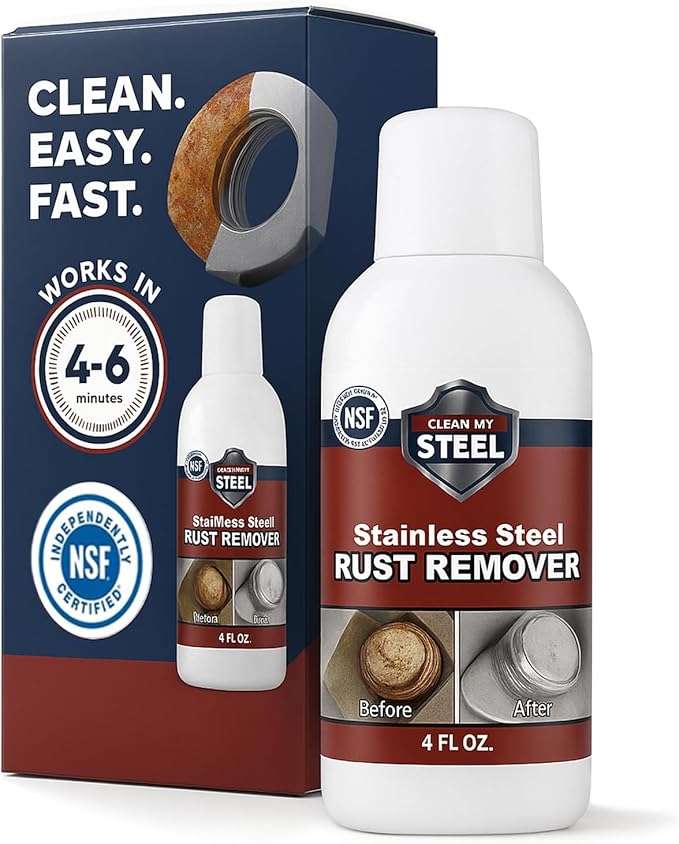 CLEAN MY STEEL Professional Stainless Steel Rust Stain Remover and Cleaner | by CleanMySteel