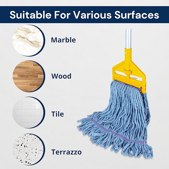 3 Packs Commercial Mop Head Replacement, Mop Heads Replacements – Heavy Duty - Image 6
