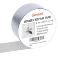Grey Window Screen Repair Tape, 2IN X 20FT Screen Repair Kit by Secopad