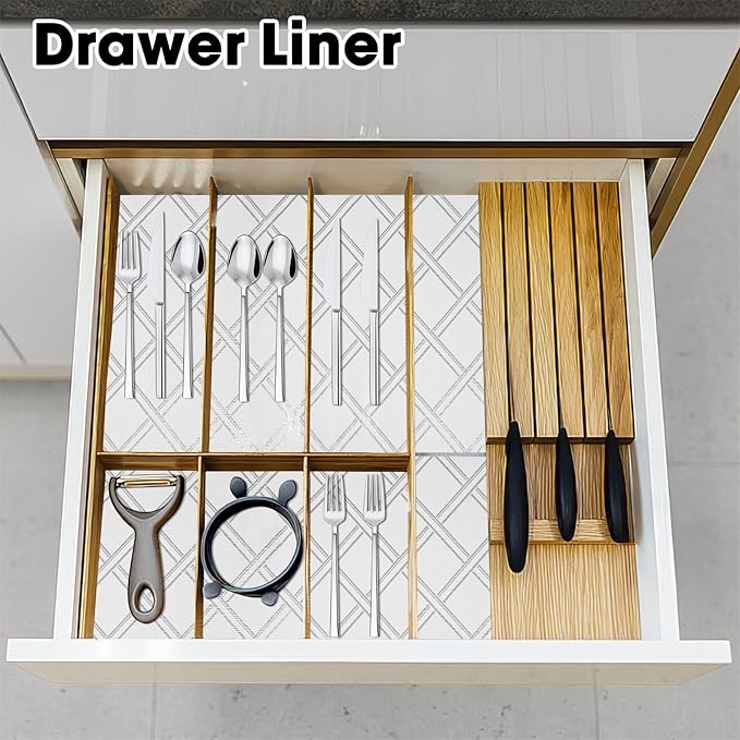 Drawer and Shelf Liner for Kitchen Cabinets Non-Adhesive, Non-Slip Cabinet - Image 7