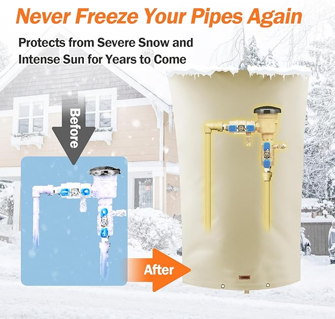 TOHONFOO Backflow Preventer Pipe Insulation Cover - Image 3
