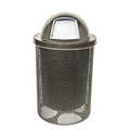 COATEDOUTDOORFURNITURE 32-Gallon Heavy-Duty Punched Steel Round Trash Receptacle by CoatedOutdoorFurniture