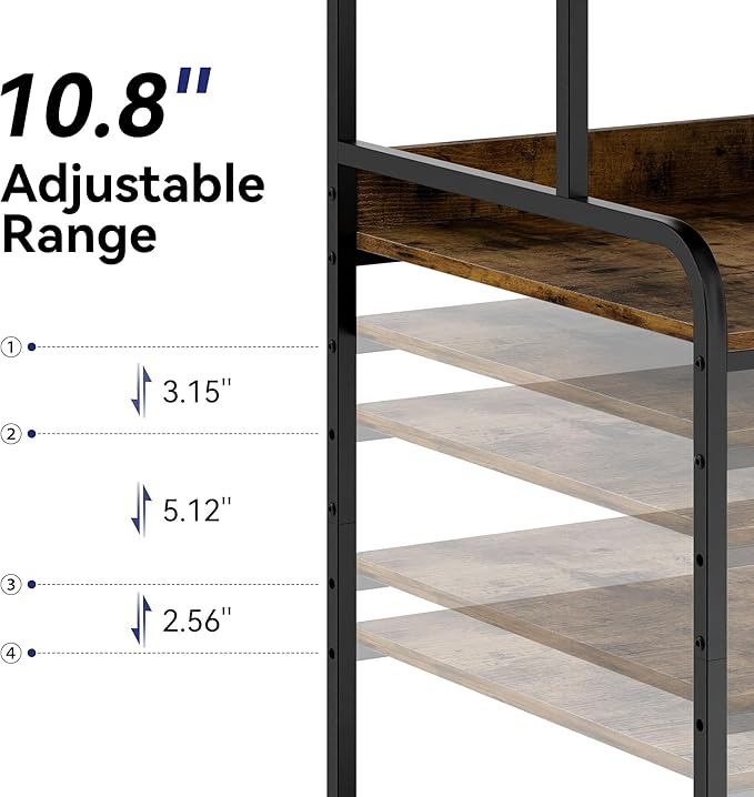 Warmiehomy 4 Tier 24" x 24" Printer Stand - Image 3