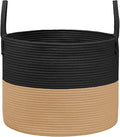 Woven Blanket Basket, 115L Large Rope Storage Bin by JMvicyroam