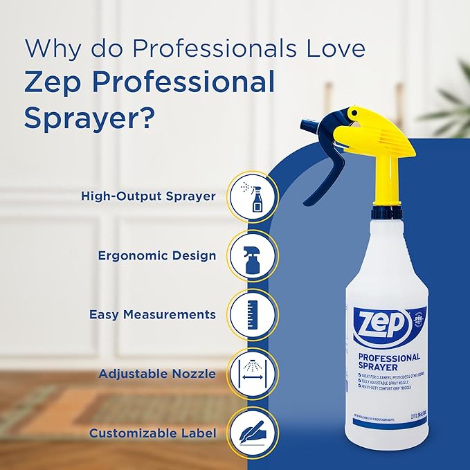 Zep Professional Sprayer Bottle - 32 oz - HDPRO36 - Versatile Adjustable Nozzle - Image 4