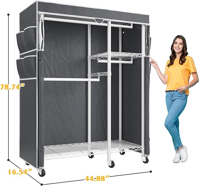 Raybee Clothes Rack with Cover, Clothing Racks - Image 4