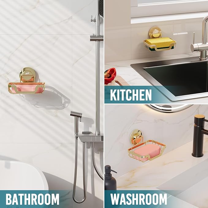 TAILI Soap Holder Bar Dish Suction Cup, Bar Shampoo Rack - Image 4