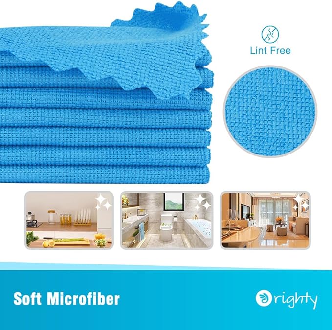Orighty Cleaning Cloths Bulk, 200 Pack Shop Rags Reusable, Microfiber Cleaning - Image 2