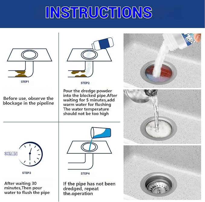 Wild Tornado Sink Drain Cleaner, Powerful Sink and Drain Cleaner Powder - Image 6
