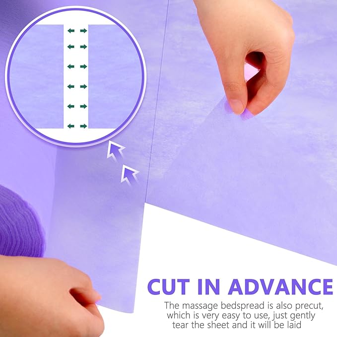 Tudomro 2 Roll Disposable Non Woven Bed Sheets 24 x 71 Inch Massage Table Paper - Image 4