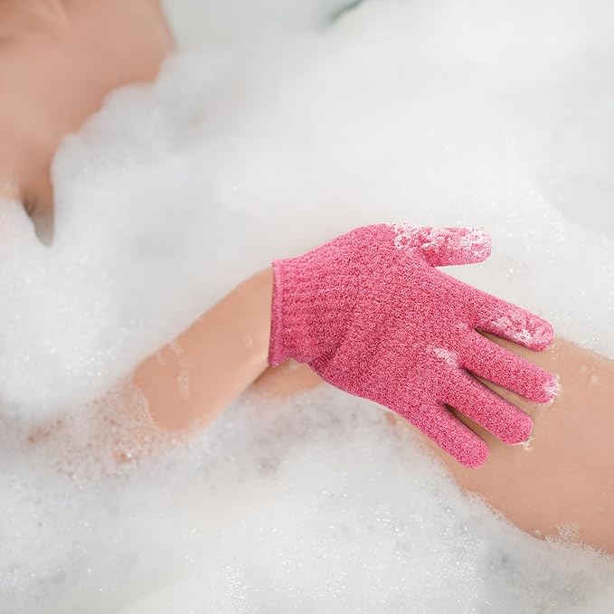 Evridwear Exfoliating Gloves for Shower, 100% Nylon Thick Soft Medium Heavy - Image 8