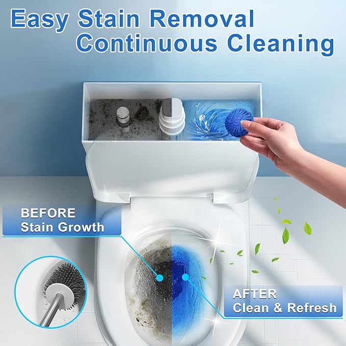 Toilet Bowl Cleaner, Automatic Toilet Tank Cleaner Tablets, Powerful Cleaning - Image 3