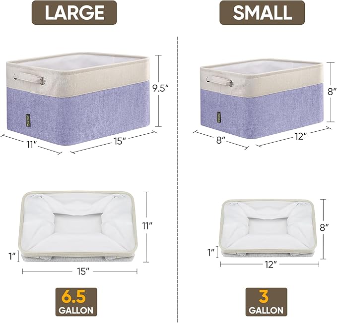 BALEINE 3 Pack Fabric Storage Bins - Image 2
