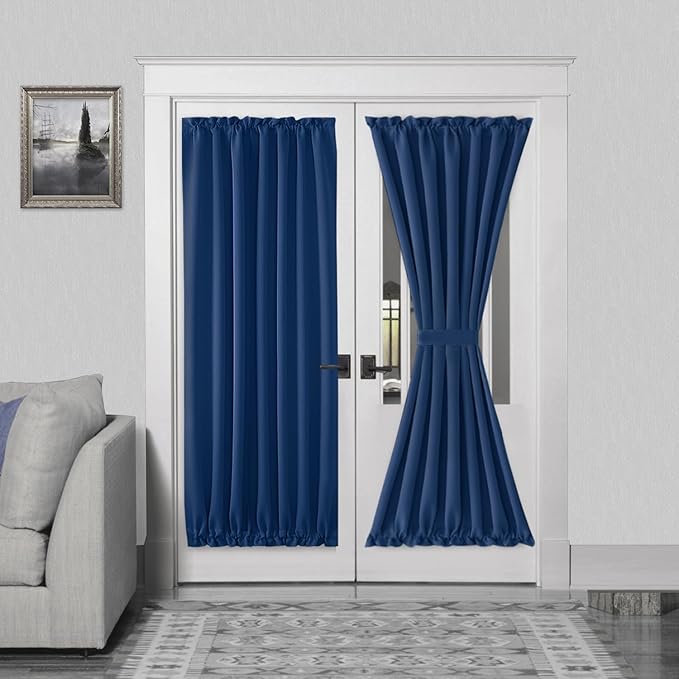 DWCN French Door Curtains – Rod Pocket Thermal Blackout Curtain by DWCN