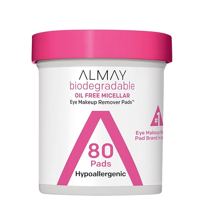 Almay Biodegradable Makeup Remover Pads, Micellar Gentle, Hypoallergenic by Almay