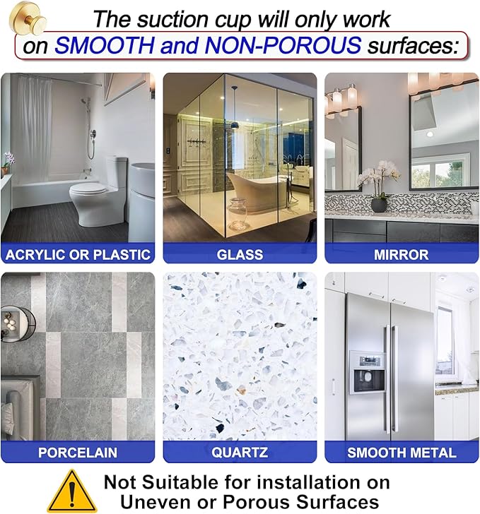 Suction Cup Hooks for Shower, Removable Towel Hooks for Bathroom Window Glass - Image 5