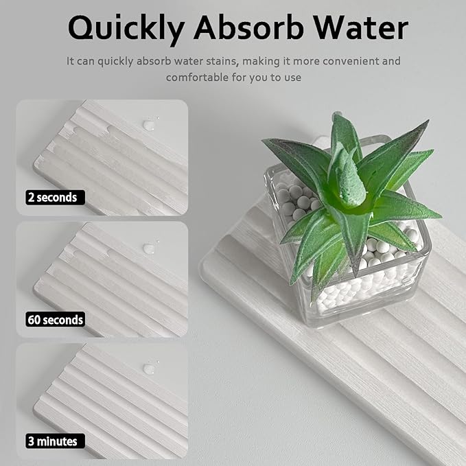 Diatomite Soap Dish, Water Absorbing Stone Tray, Kitchen Sink Organizer - Image 2