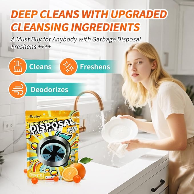 50 Count Garbage Disposal Cleaner and Deodorizer – Sink Odor Eliminator - Image 7
