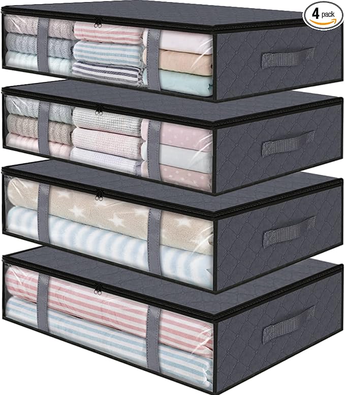 StorageRight Under Bed Storage Bins, Breathable Organizer by StorageRight