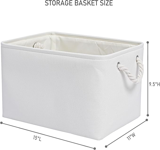 15x11x9.5 Inch Storage Baskets for Shelves, 3 Pack Storage Bins，Foldable - Image 4