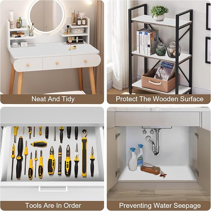 OcePor Non-Adhesive Drawer and Shelf Liner 24IN x 20FT，Non Slip Cabinet and - Image 7
