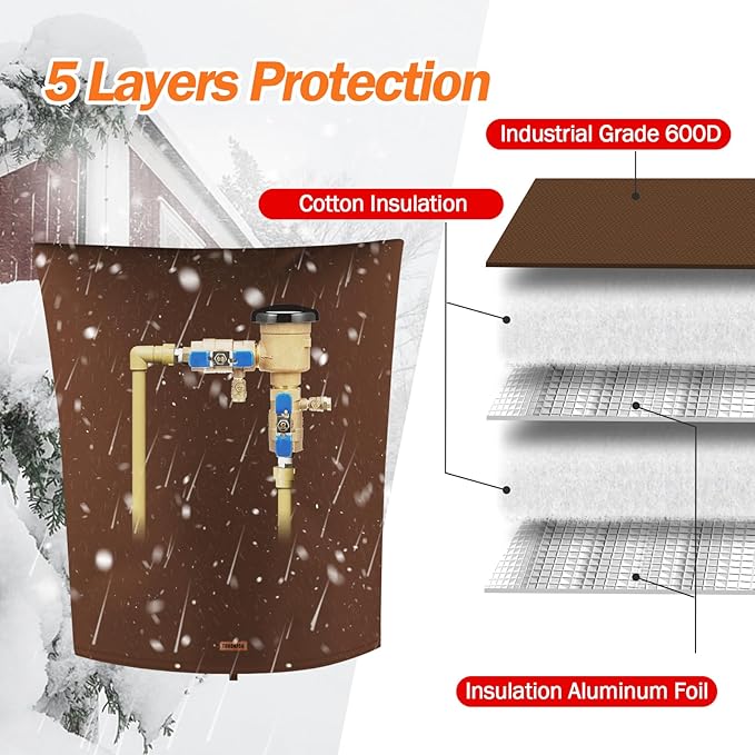 TOHONFOO Backflow Preventer Pipe Insulation Cover - Image 5