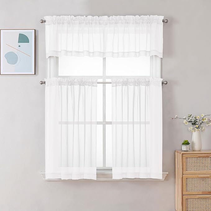 Chyhomenyc Sheer White Valances - Image 2