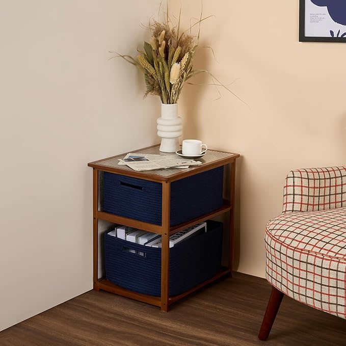 Large Storage Baskets for Organizing, Closet Shelf Baskets for Clothes Blanket - Image 8
