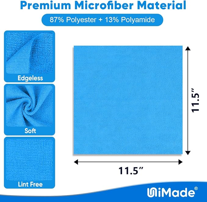 Shop Towel Rag, 200 Pack Reusable Rags Bulk Microfiber Cleaning Cloth Lint Free - Image 2