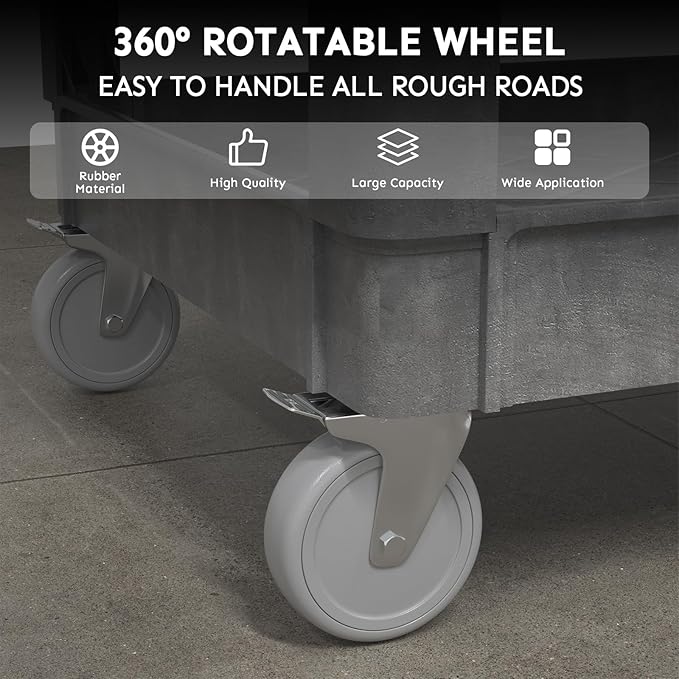 Utility Cart on Wheels, 1000 lbs Capacity Rolling Service Cart, 45 x 25 Inch - Image 4