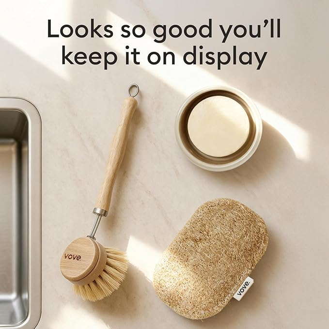 Vove Washing Up Sponges, Natural Eco-Friendly Kitchen Sponges & Scourers - Image 6