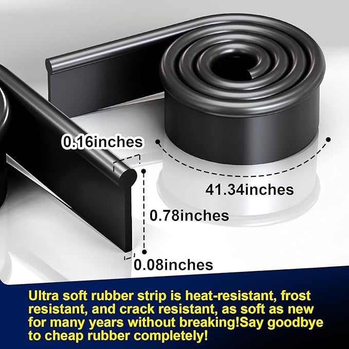 41-Inch High Elasticity Replacement Silicone Squeegee Strips, - Image 2
