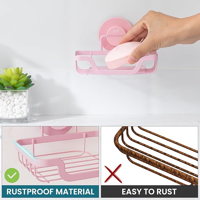 TAILI Soap Holder Bar Dish Suction Cup, Bar Shampoo Rack - Image 7