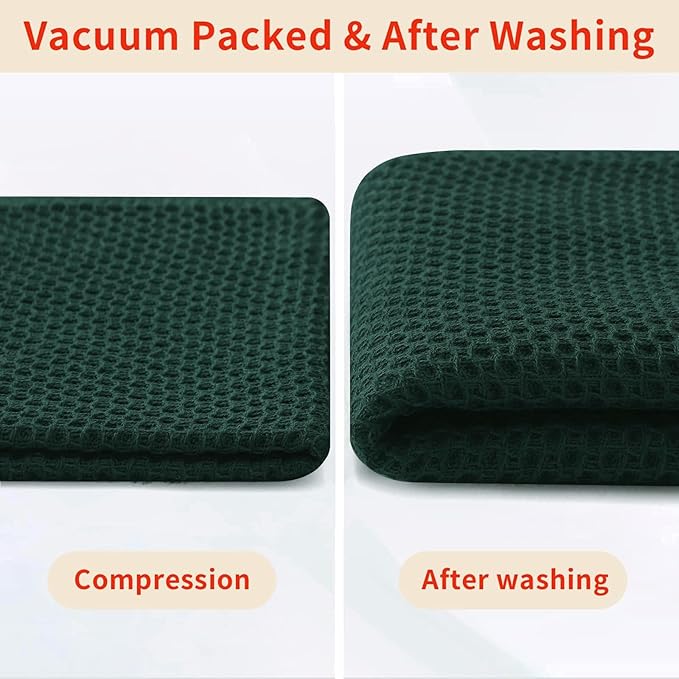 Homaxy 100% Cotton Waffle Weave Kitchen Dish Towels, Ultra Soft Absorbent Quick - Image 8