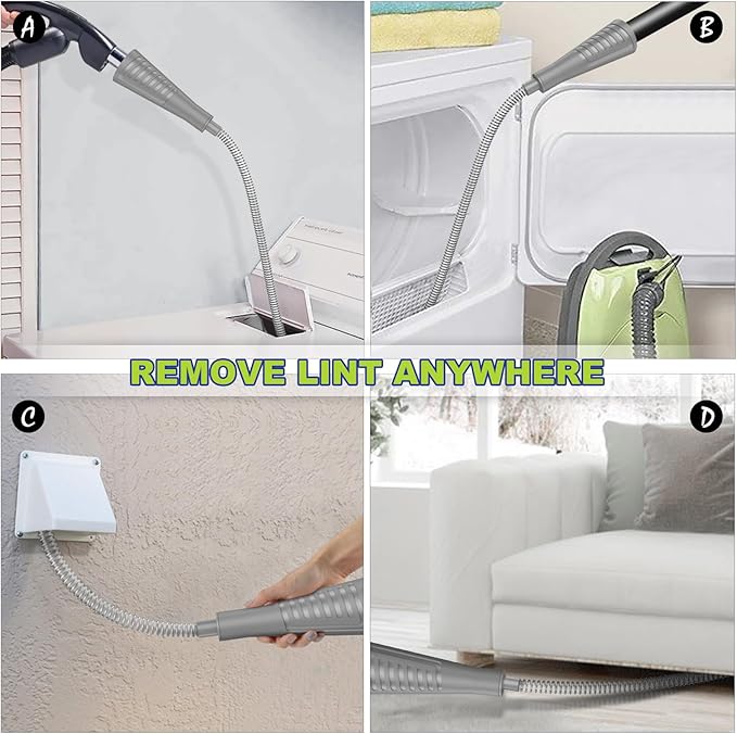 Sealegend Dryer Vent Cleaner Kit Dryer Lint Vacuum Attachment Lint Remover - Image 4