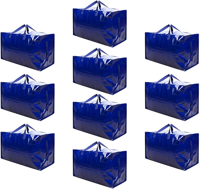 VENO 10 Pack Moving and Storage Bags, Heavy Duty, Alternative to Moving Boxes by Veno