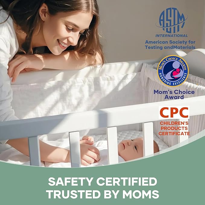 OhGeni 100% Waterproof Mattress Protector, Mini Crib Size Mattress Pad - Image 8