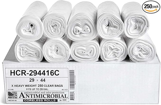 Aluf Plastics High Density Trash Bags, 26 Gallon, 16 Micron, by AlufPlastics