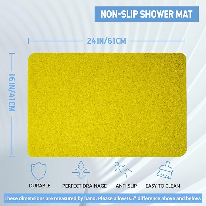 Non-Slip Bathtub Mat, Anti Slip Shower Mat, Fast Drying Bathtub Mats, Foot - Image 2