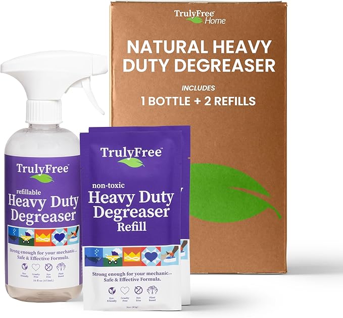 Truly Free Heavy Duty Degreaser- Grease Remover & Grime Cleaner by TrulyFreeHome