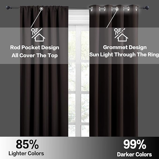 RYB HOME Bedroom Blackout Curtains - Image 5