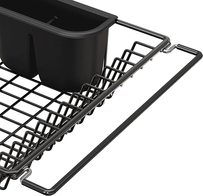SIMPLE HOUSEWARE Large Over Sink Counter Top Stainless Steel Dish Drainer - Image 8